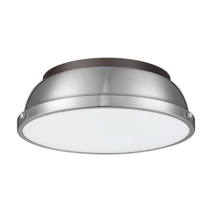 3-Light Bath Vanity In Rubbed Bronze With Matte White