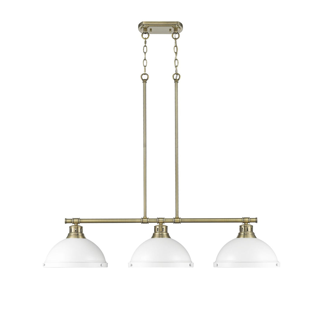 1-Light Pendant With Chain In Rubbed Bronze With Clear Glass by Golden