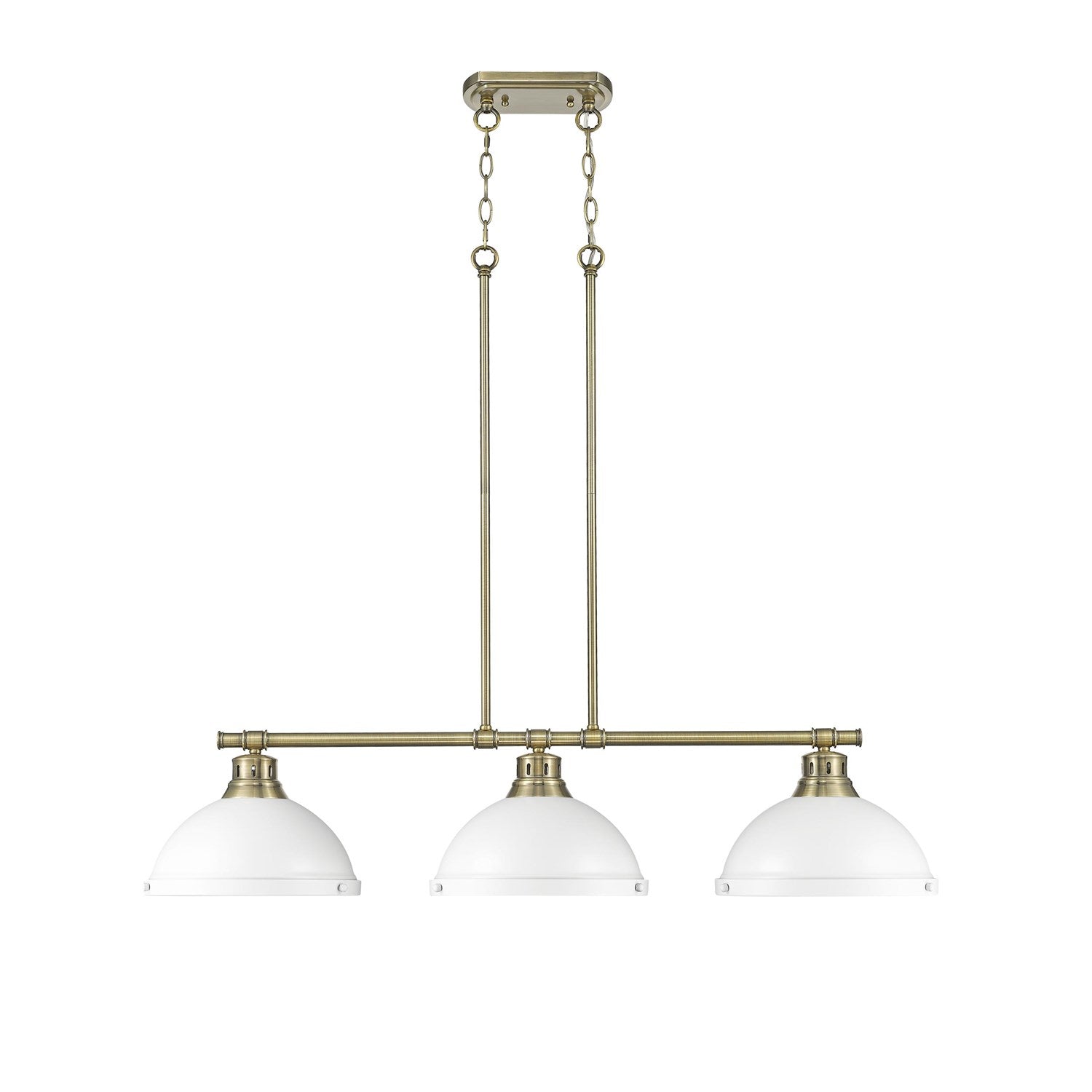1-Light Pendant With Chain In Rubbed Bronze With Clear Glass by Golden