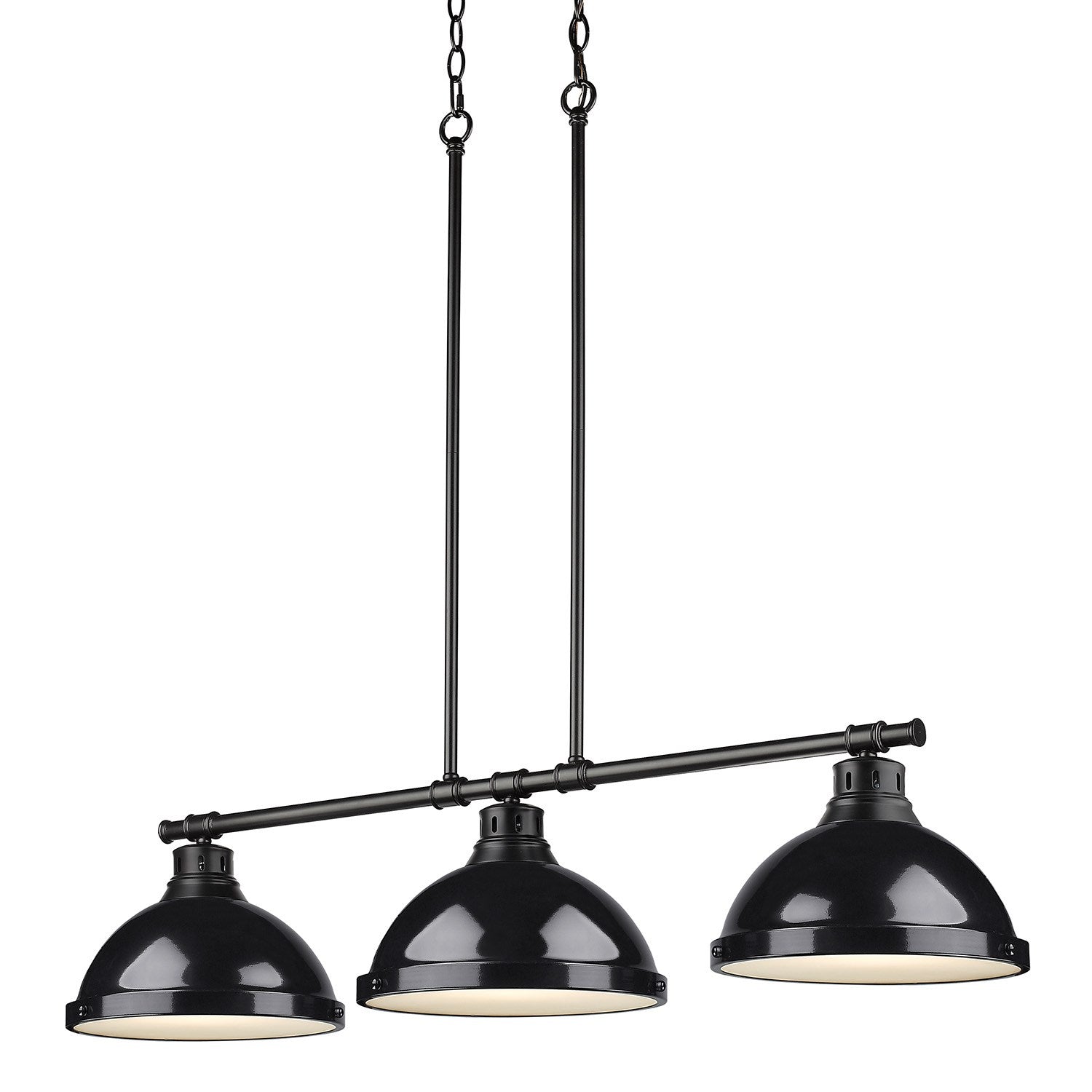 1-Light Pendant With Chain In Rubbed Bronze With Pewter by Golden