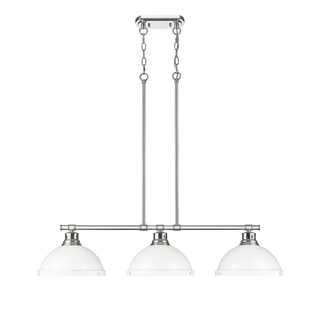 Small Pendant With Rod In Matte Black With Matte White by Golden
