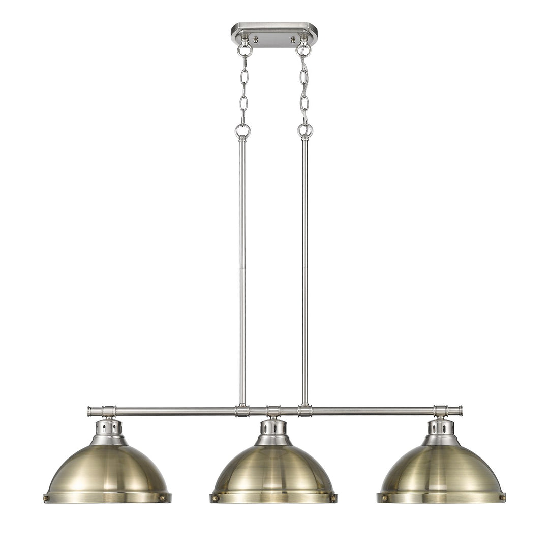 Small Pendant With Rod In Chrome With Clear Glass by Golden