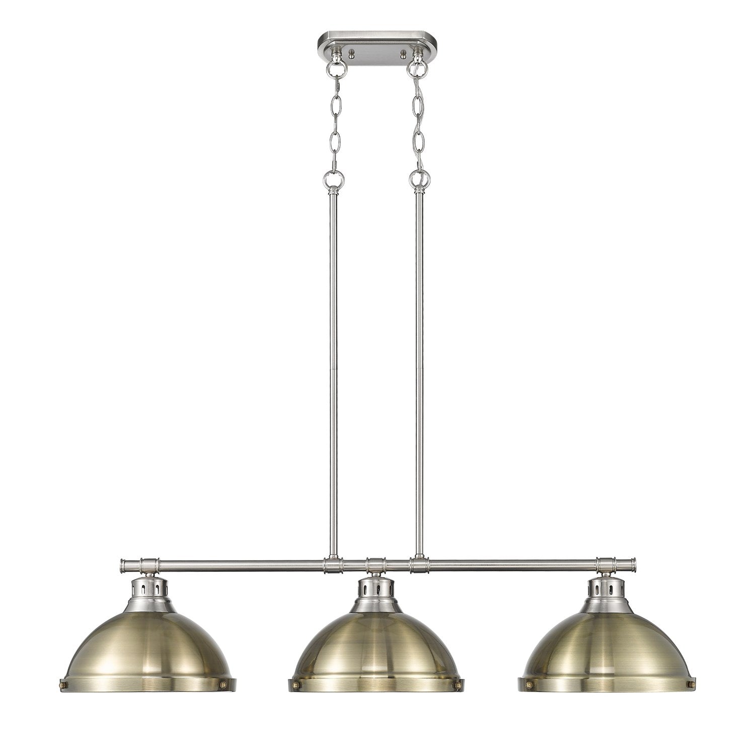 Small Pendant With Rod In Chrome With Clear Glass by Golden