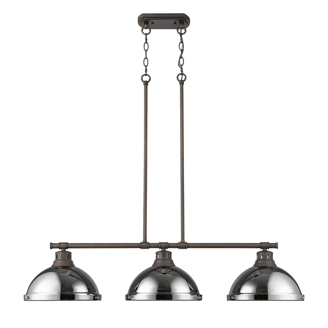 Small Pendant With Rod In Rubbed Bronze With Pewter by Golden