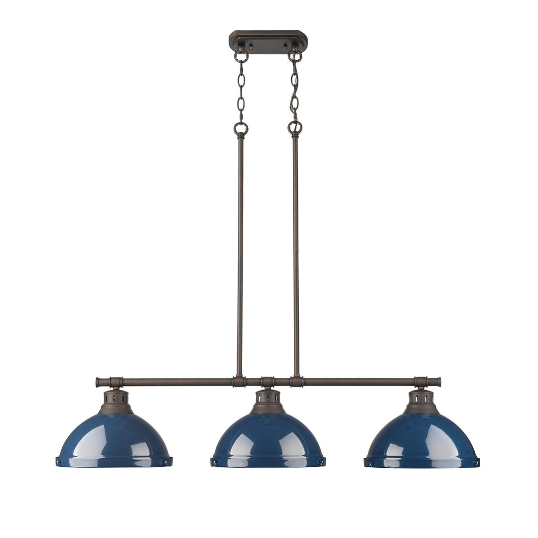Small Pendant With Rod In Rubbed Bronze With White by Golden