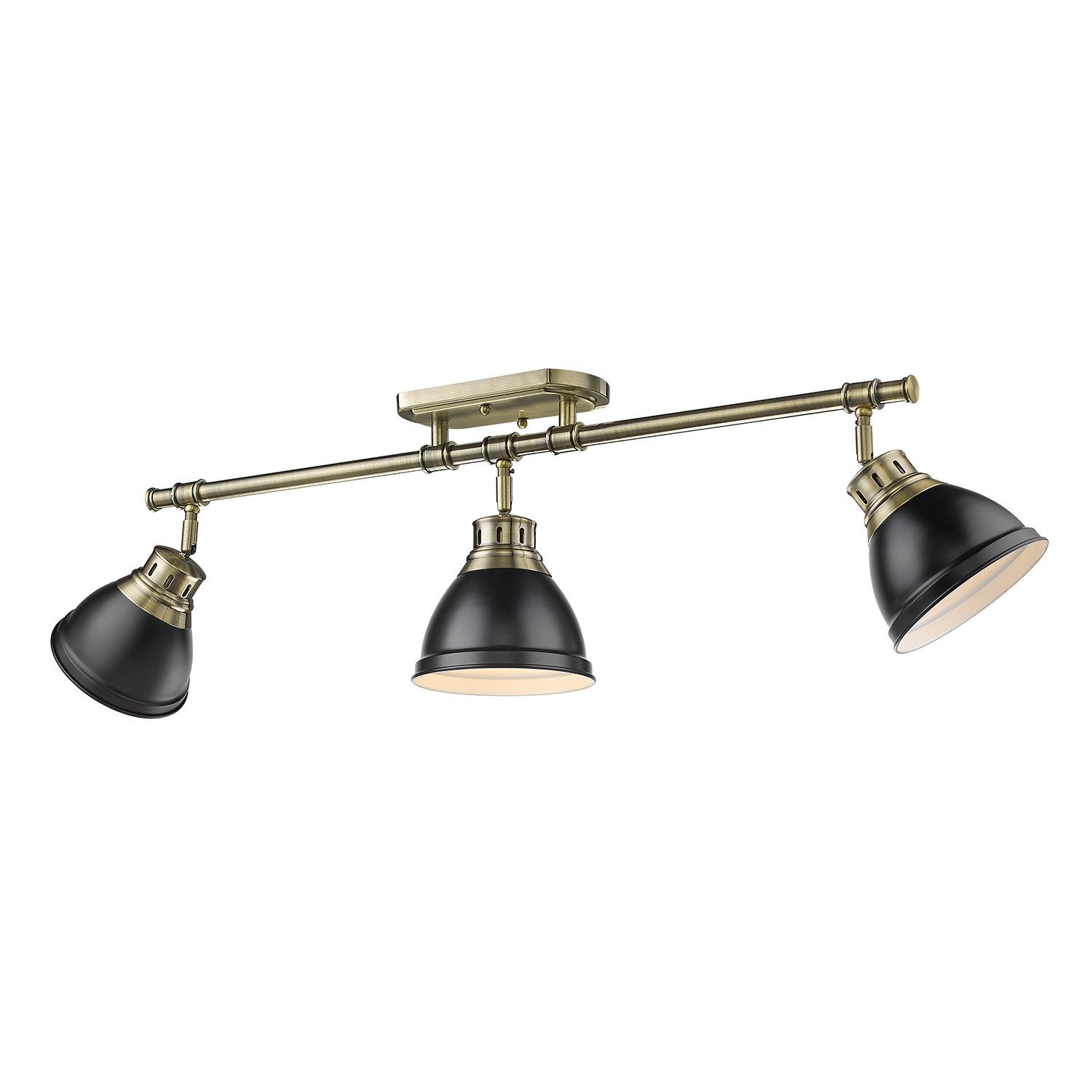 Shepard 1-Light Wall Sconce In Modern Brass With Matte Black by Golden