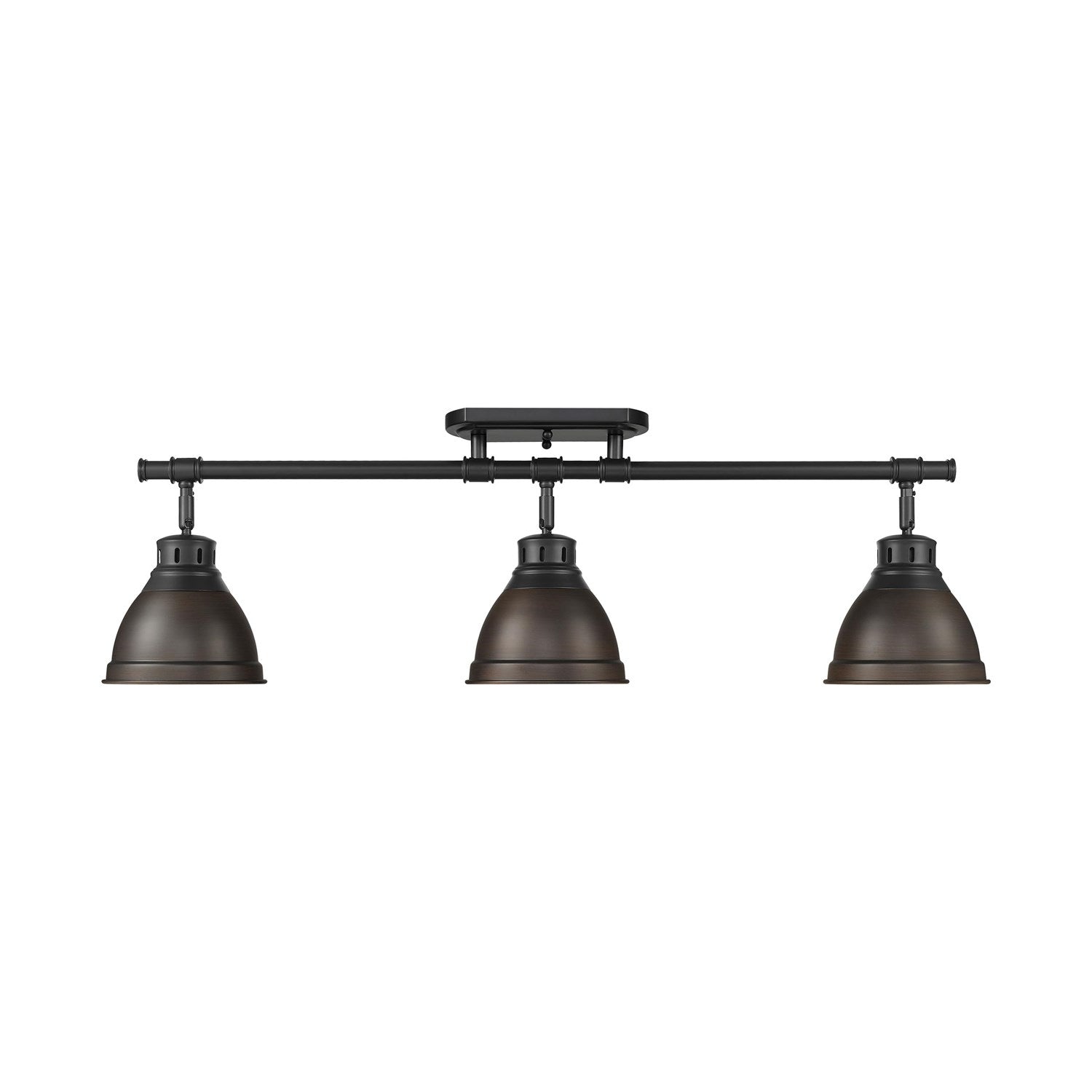 Shepard 3-Light Flush Mount In Modern Brass With Matte White by Golden