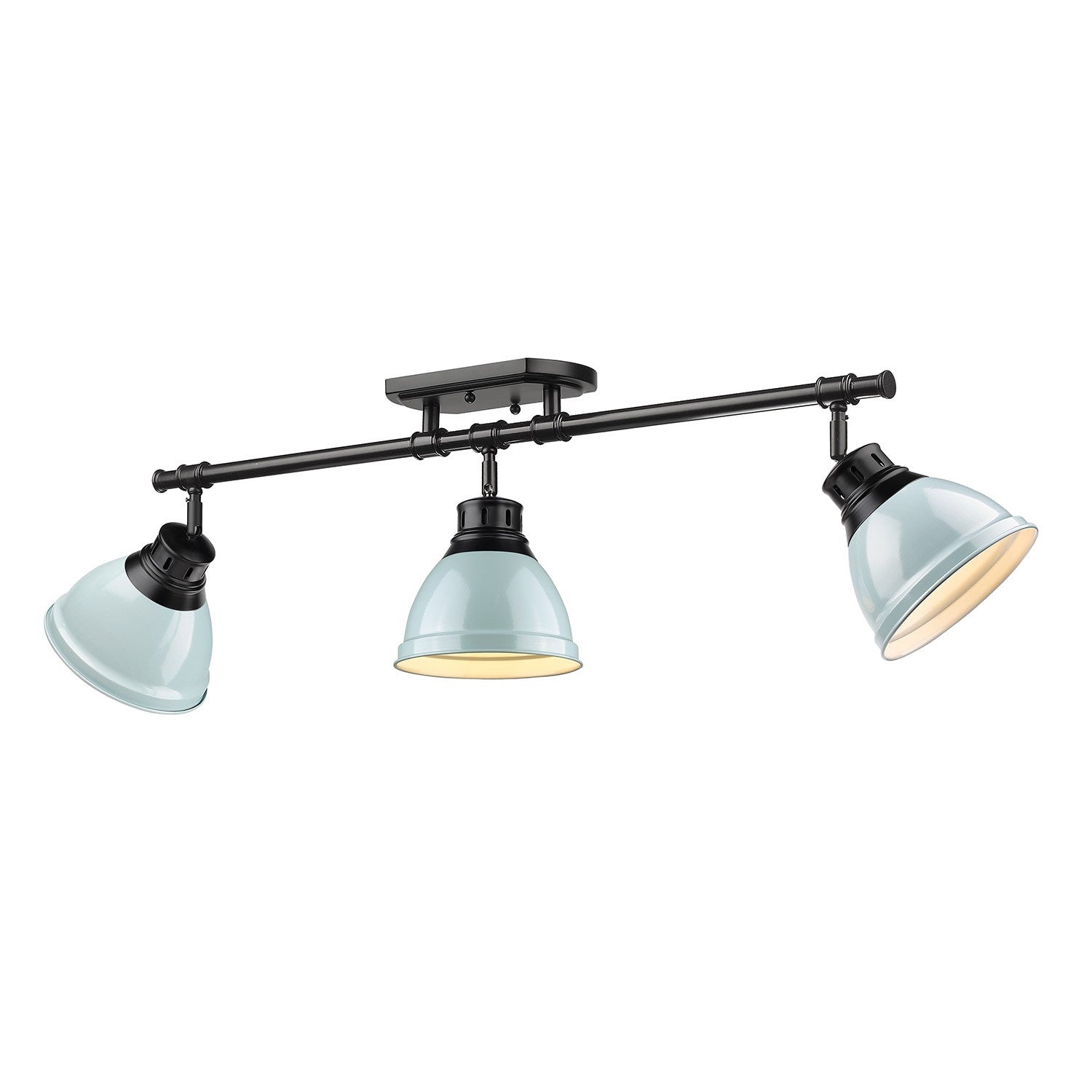 Shepard Large Pendant In Modern Brass With Matte Black by Golden