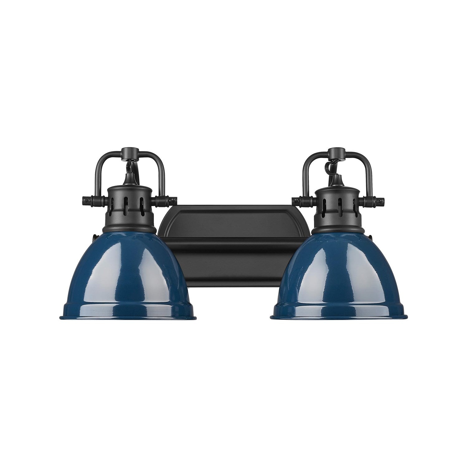 2-Light Bath Vanity InÊMatte BlackÊWith Matte Navy by Golden