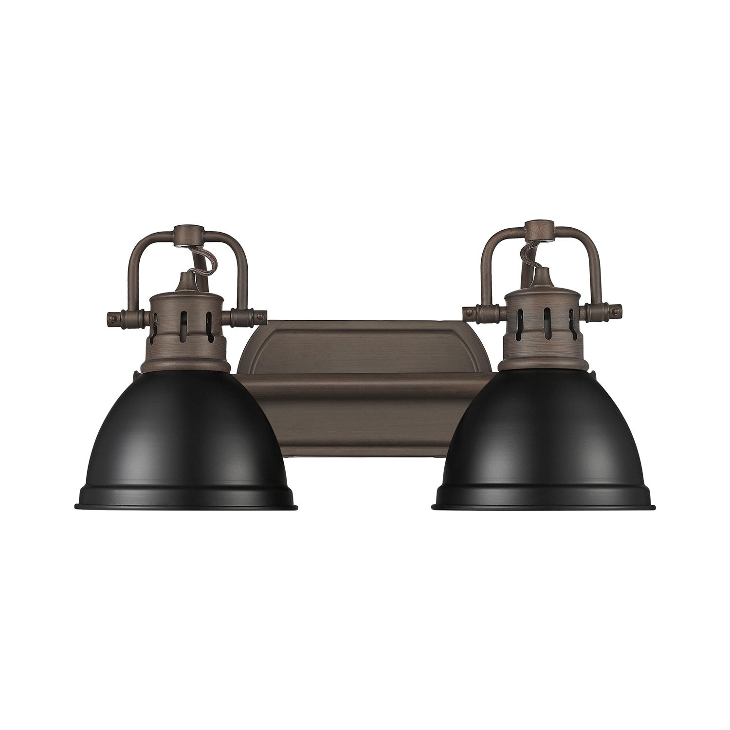 2-Light Bath Vanity InÊRubbed BronzeÊWith Matte Black by Golden
