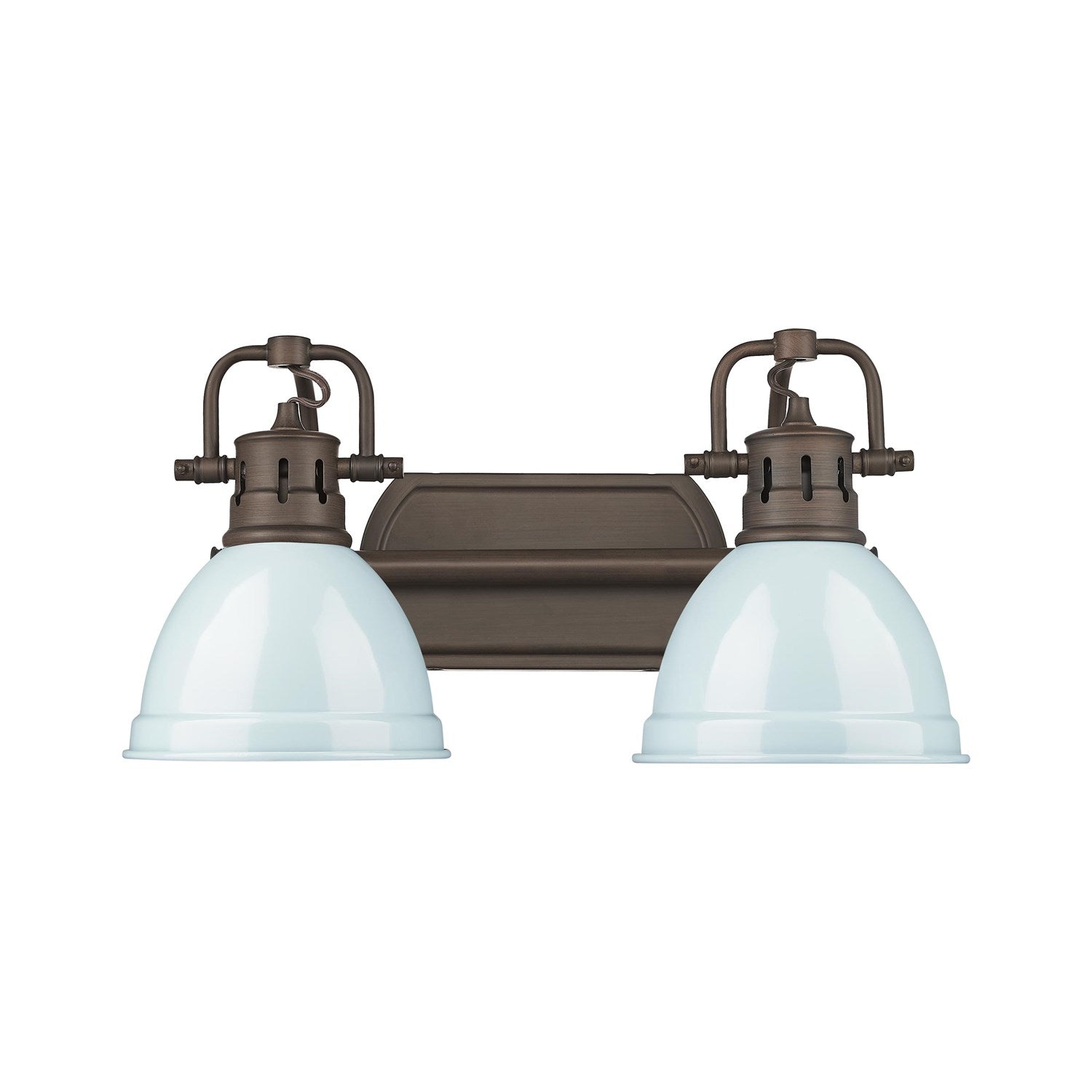 2-Light Bath Vanity InÊRubbed BronzeÊWith Seafoam by Golden