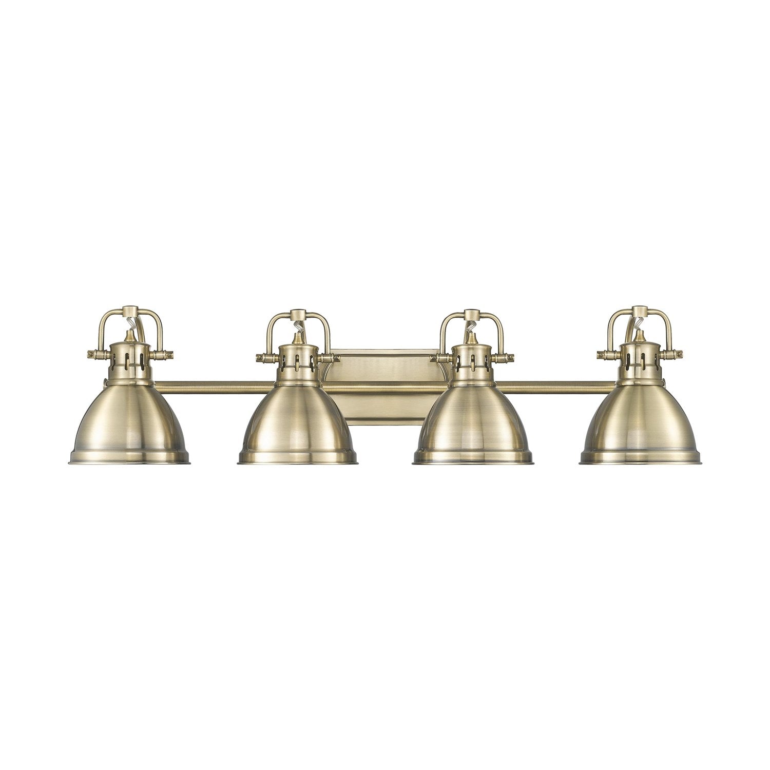 4-Light Bath Vanity In Aged Brass With Aged Brass by Golden