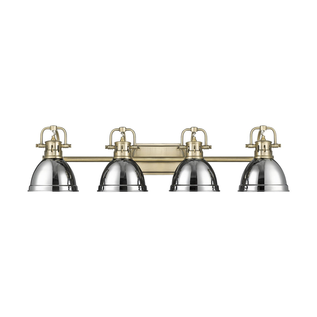 4-Light Bath Vanity In Aged Brass With Chrome by Golden