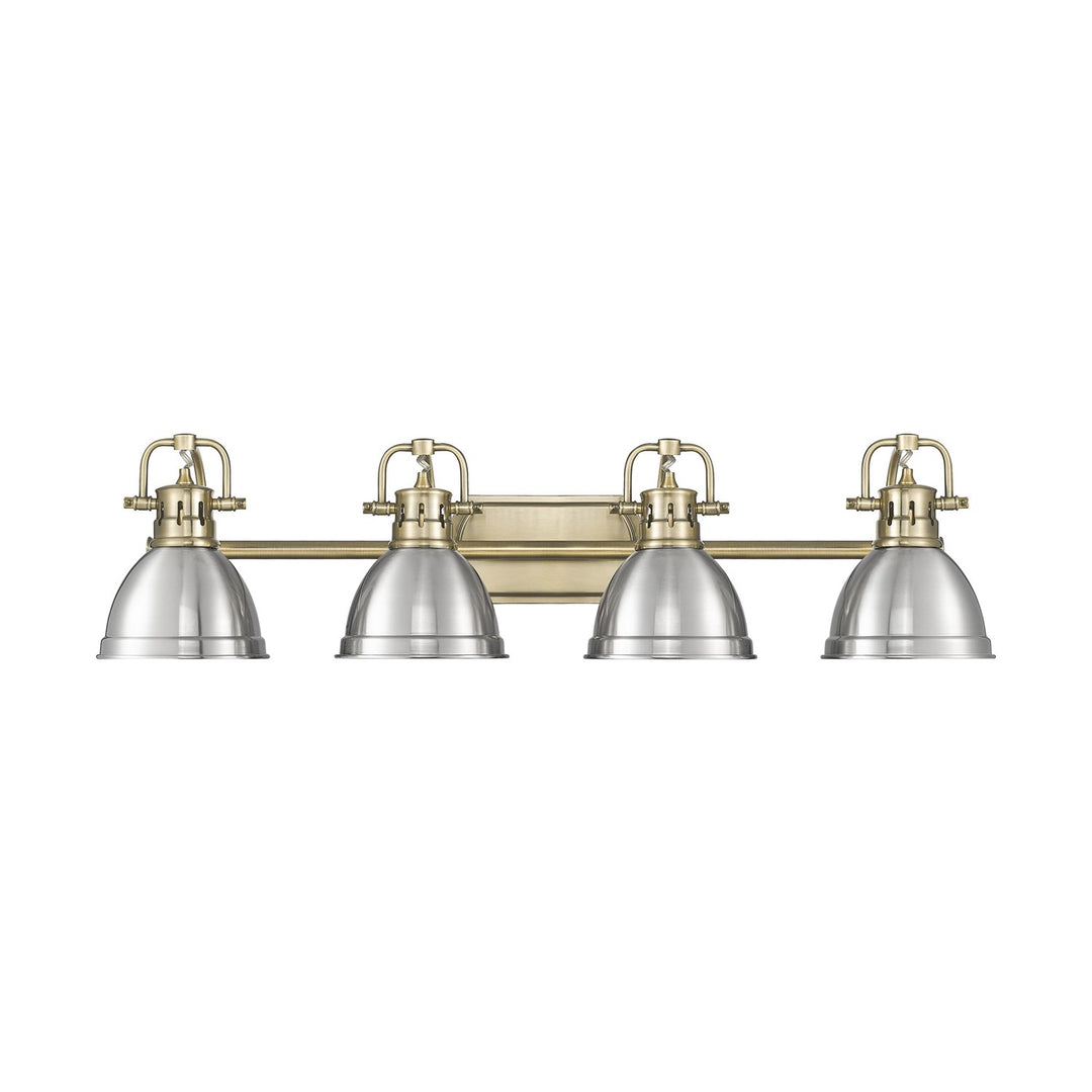 4-Light Bath Vanity In Aged Brass With Pewter by Golden