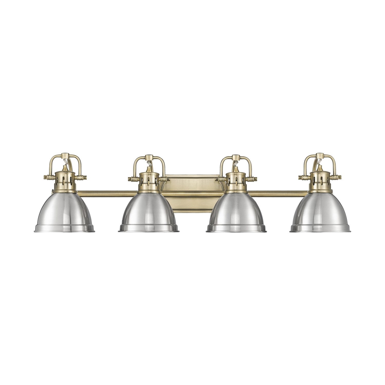 4-Light Bath Vanity In Aged Brass With Pewter by Golden
