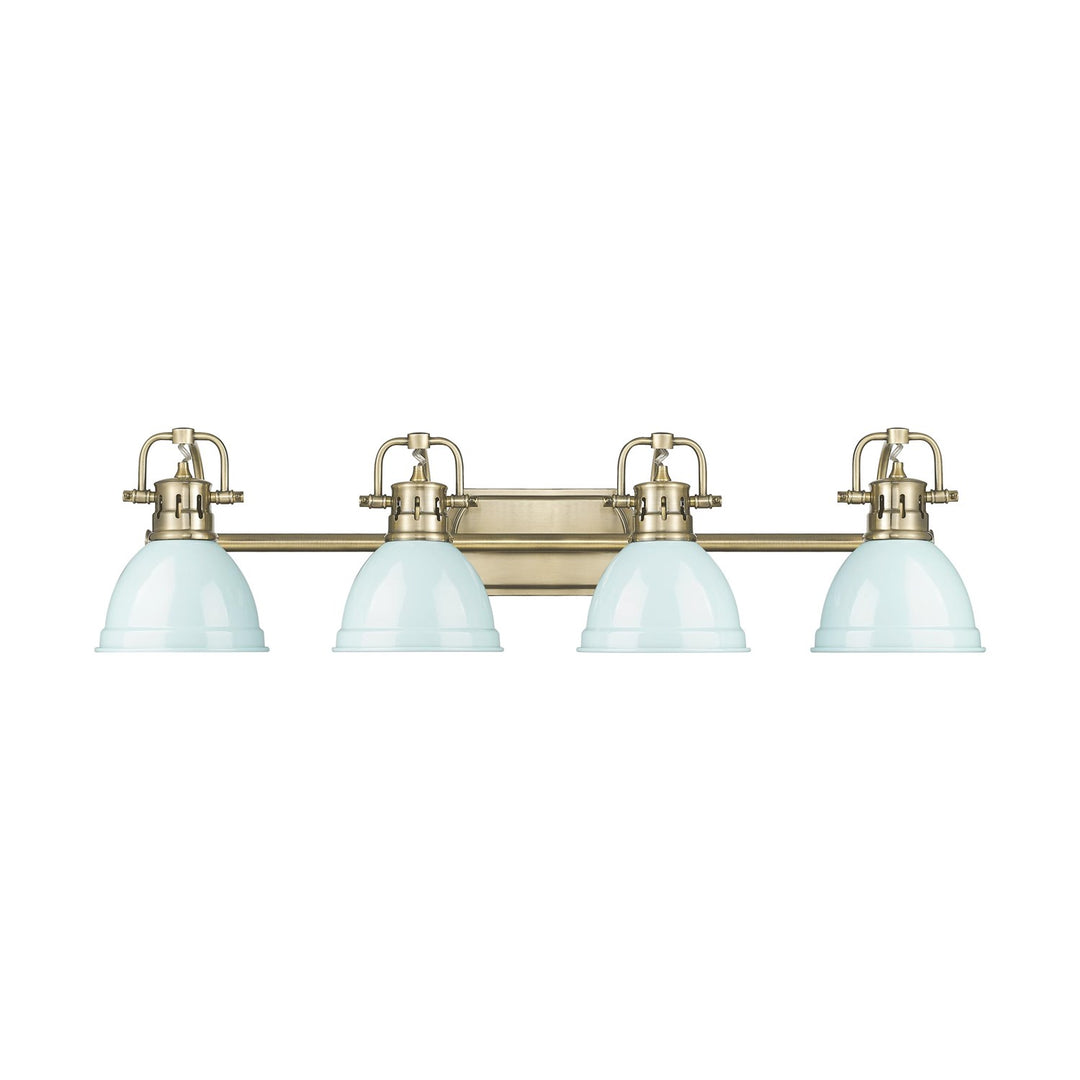 4-Light Bath Vanity In Aged Brass With Seafoam by Golden