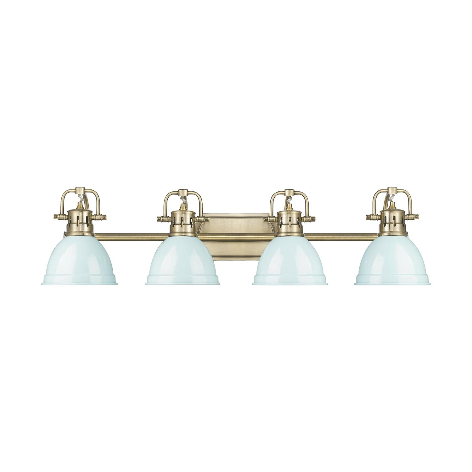 4-Light Bath Vanity In Aged Brass With Seafoam by Golden