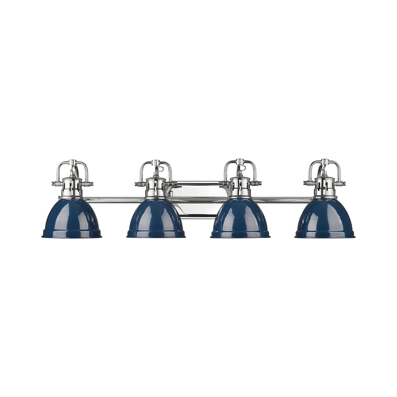 4-Light Bath Vanity In Chrome With Matte Navy by Golden