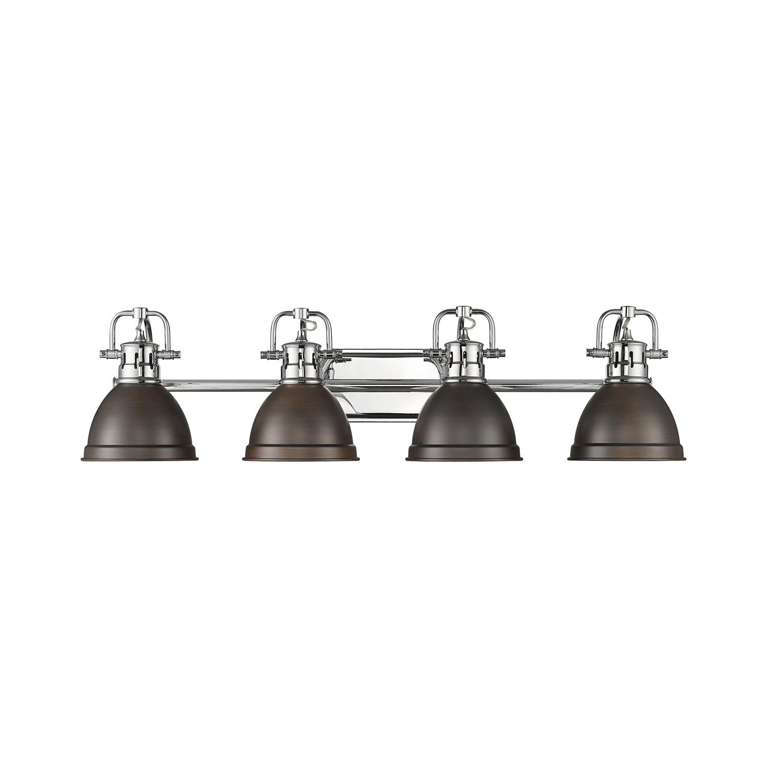 4-Light Bath Vanity In Chrome With Rubbed Bronze by Golden