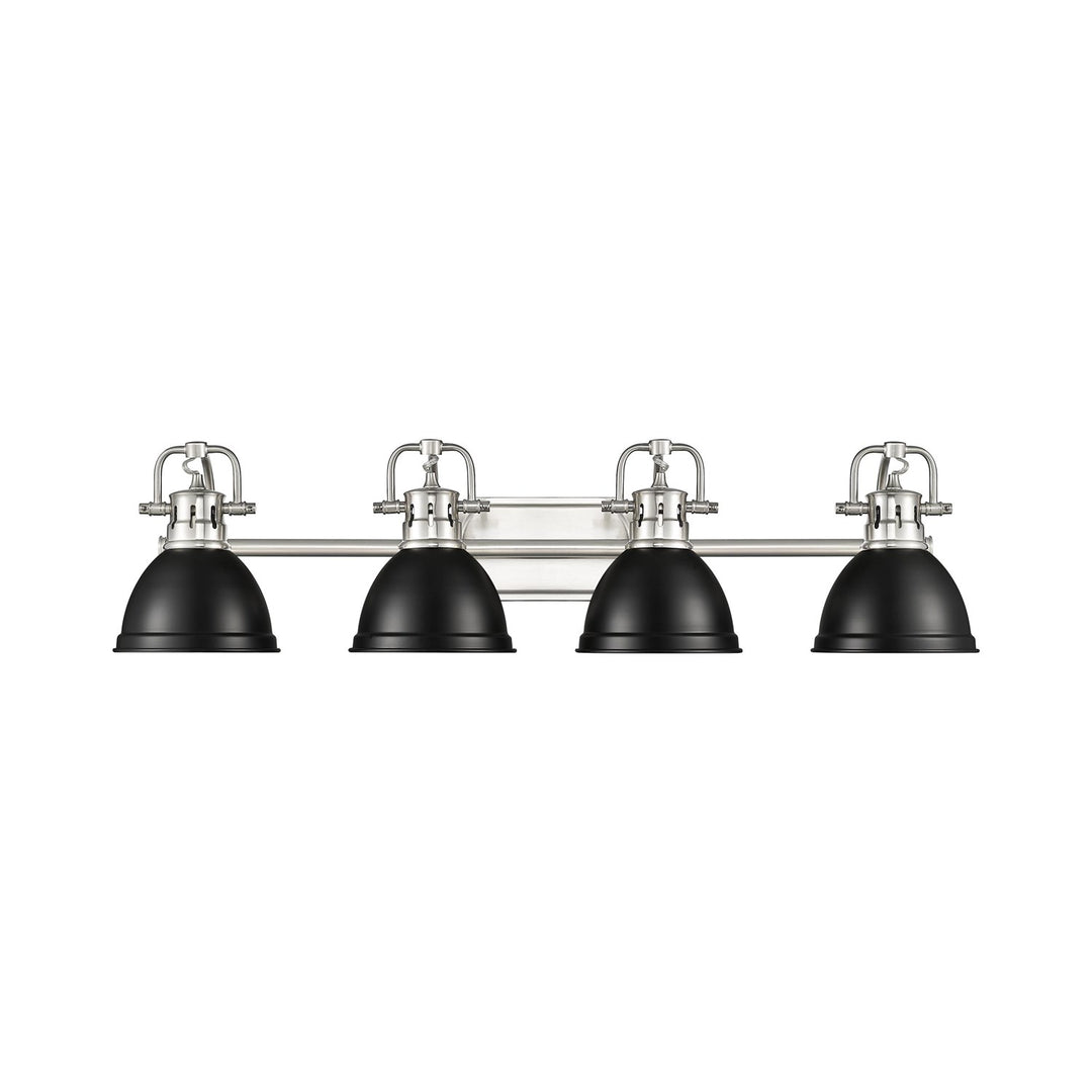 4-Light Bath Vanity In Pewter With Matte Black by Golden