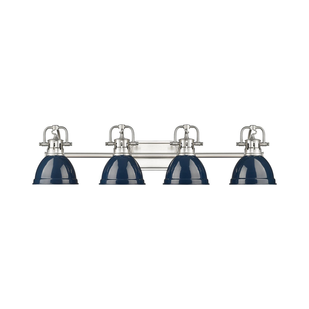4-Light Bath Vanity In Pewter With Matte Navy by Golden