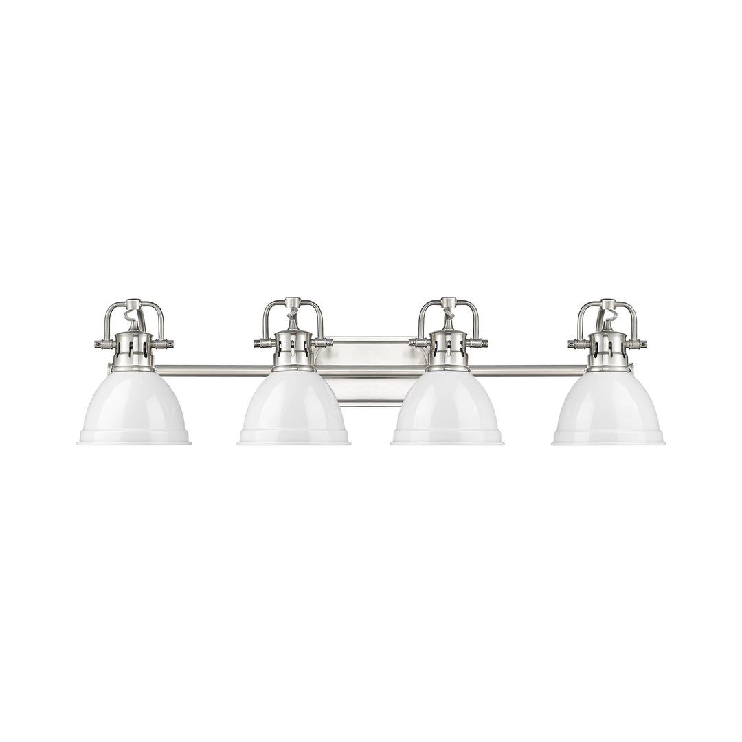 4-Light Bath Vanity In Pewter With White by Golden