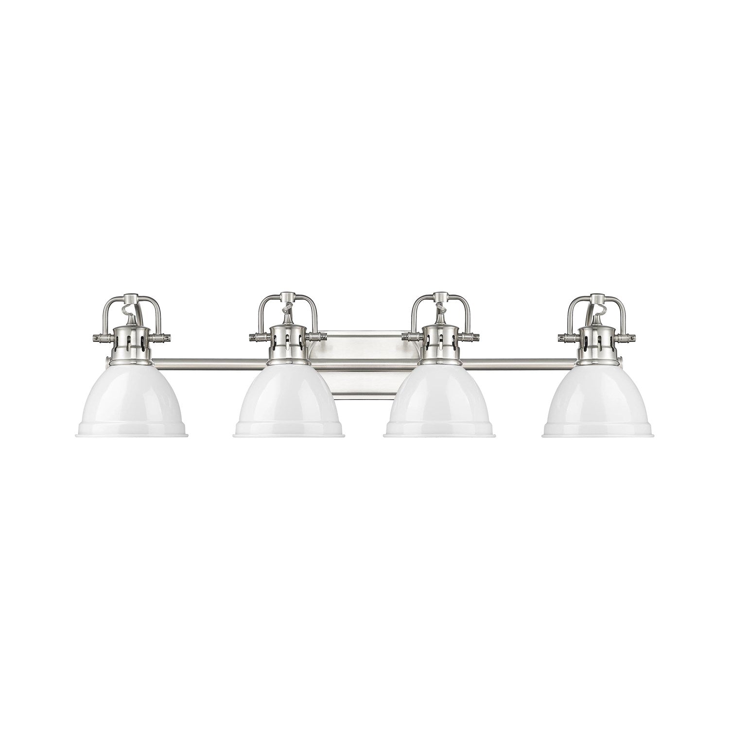 4-Light Bath Vanity In Pewter With White by Golden