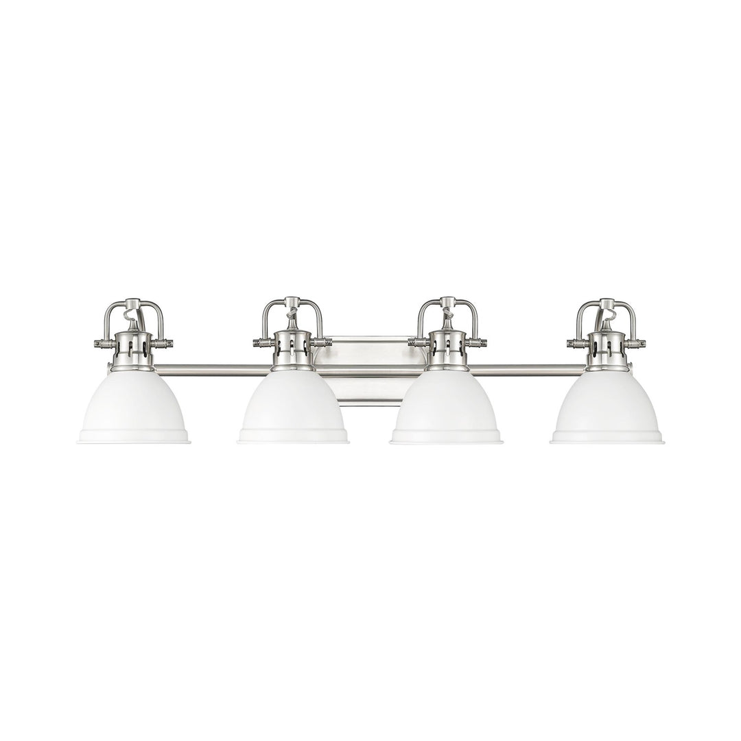 4-Light Bath Vanity In Pewter With Matte White by Golden