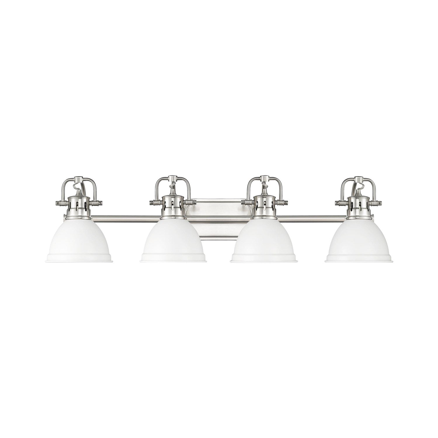 4-Light Bath Vanity In Pewter With Matte White by Golden
