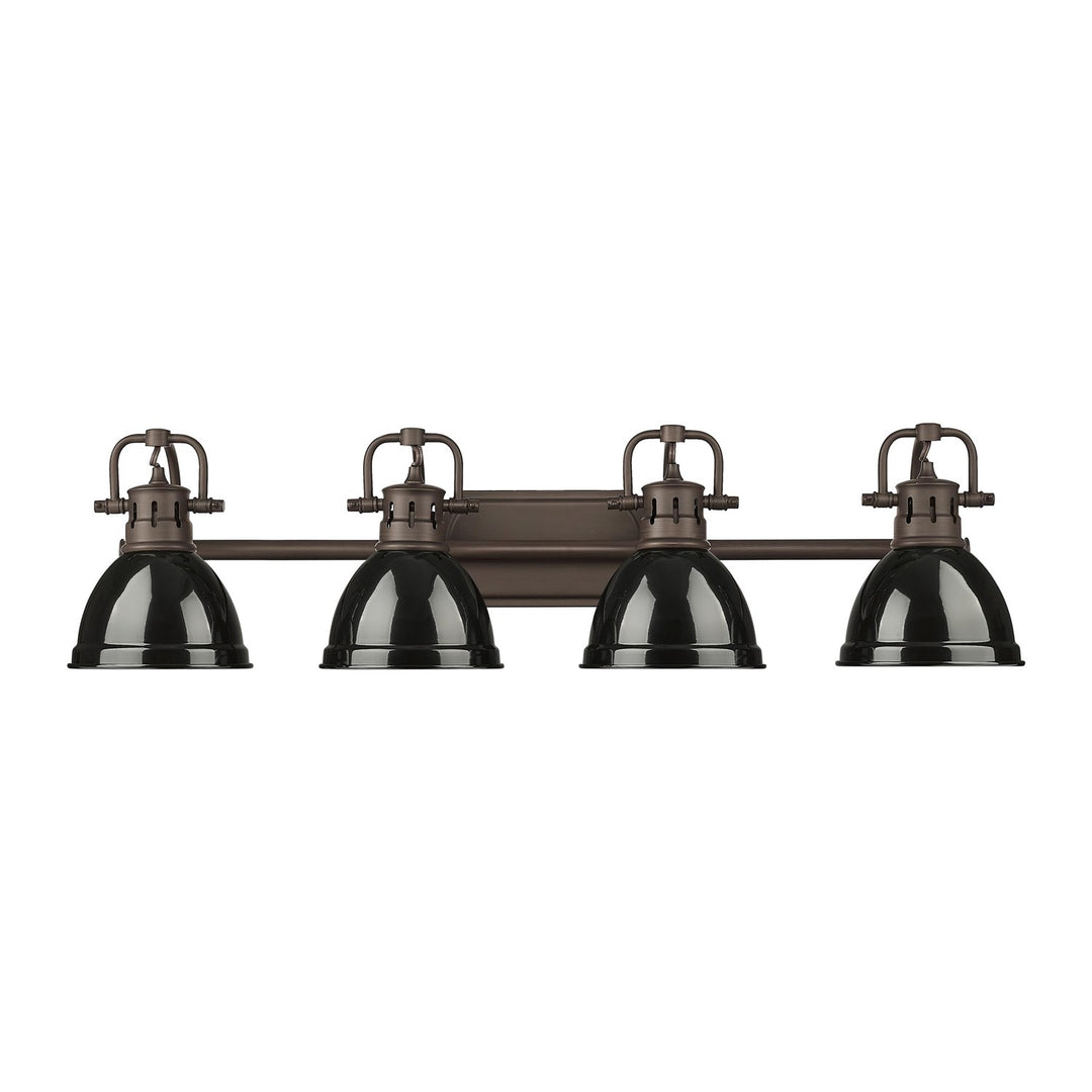 4-Light Bath Vanity In Rubbed Bronze With Black by Golden