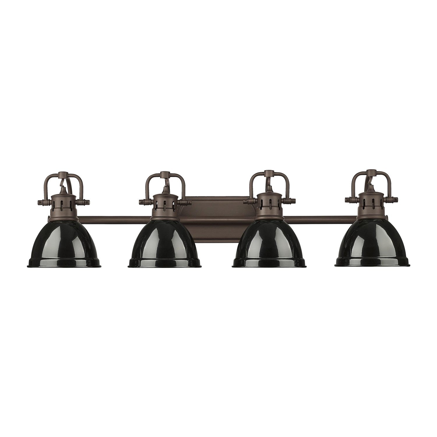 4-Light Bath Vanity In Rubbed Bronze With Black by Golden