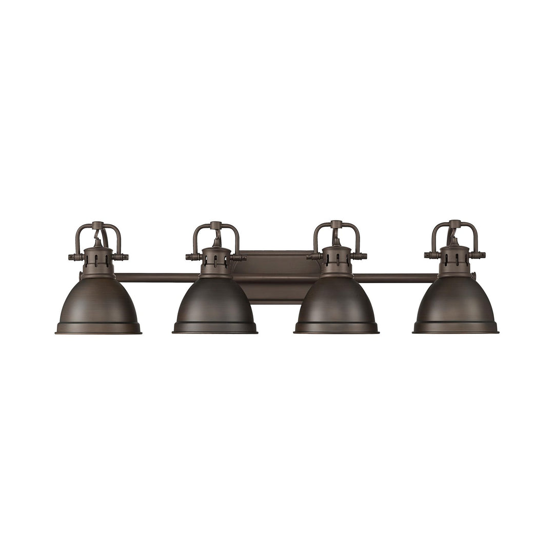 4-Light Bath Vanity In Rubbed Bronze With Rubbed Bronze by Golden