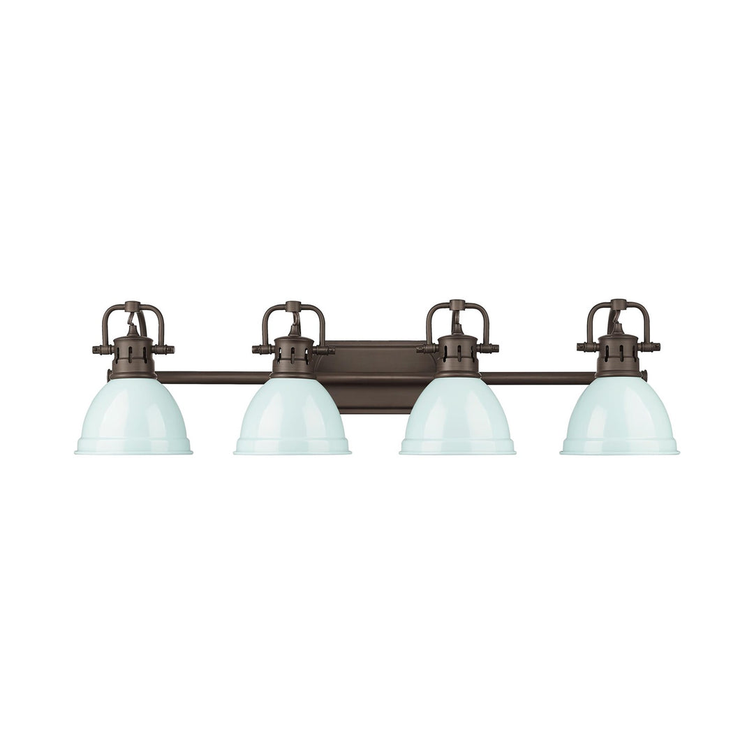 4-Light Bath Vanity In Rubbed Bronze With Seafoam by Golden