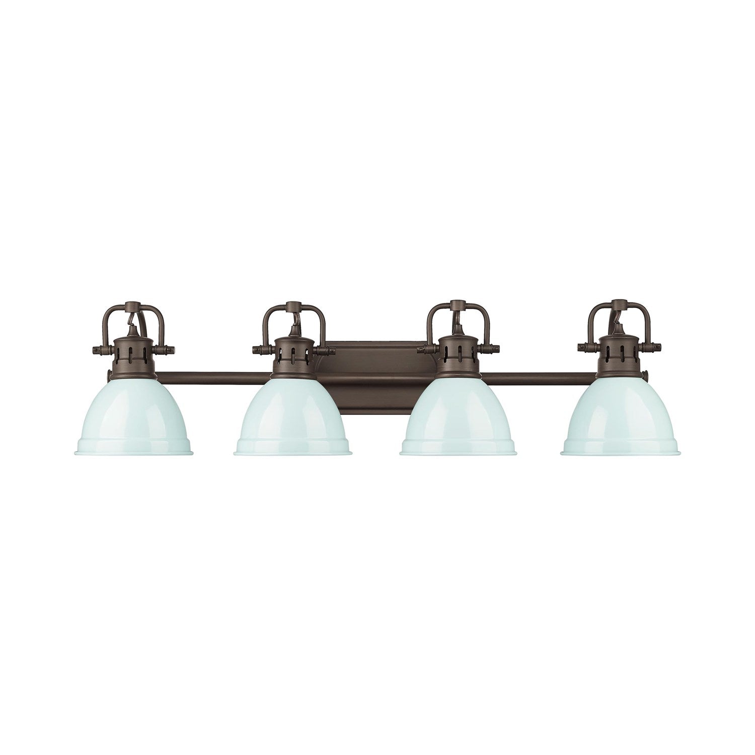 4-Light Bath Vanity In Rubbed Bronze With Seafoam by Golden
