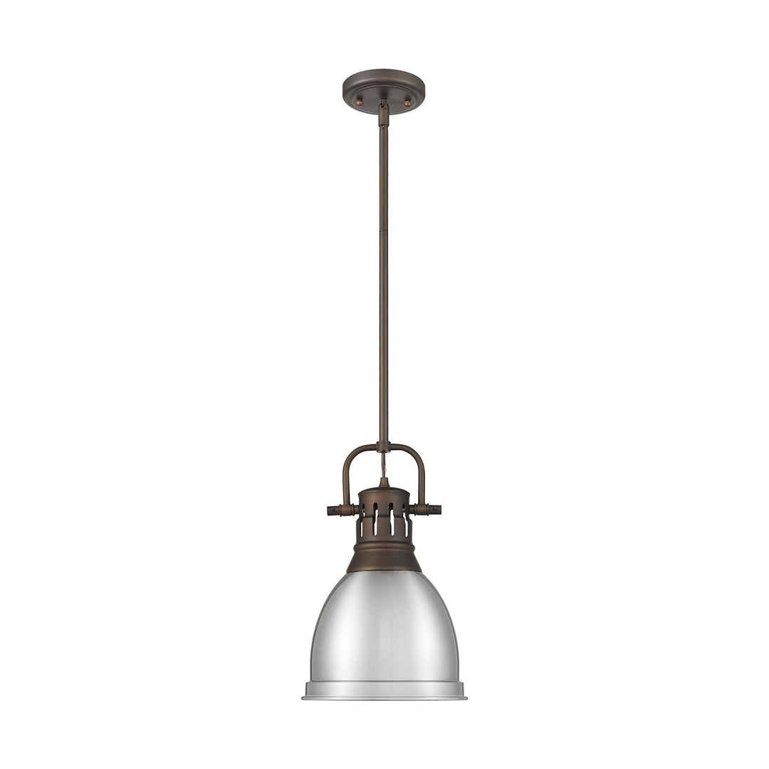 Small Pendant With Rod In Rubbed Bronze With Pewter by Golden