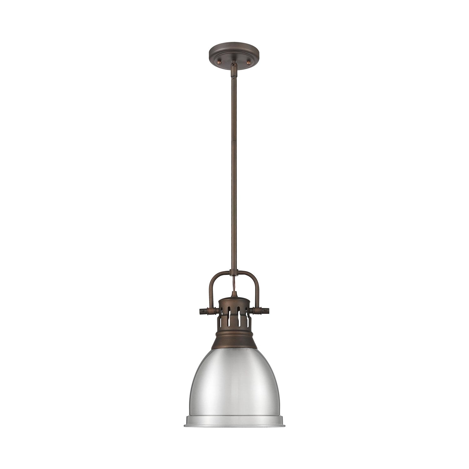 Small Pendant With Rod In Rubbed Bronze With Pewter by Golden