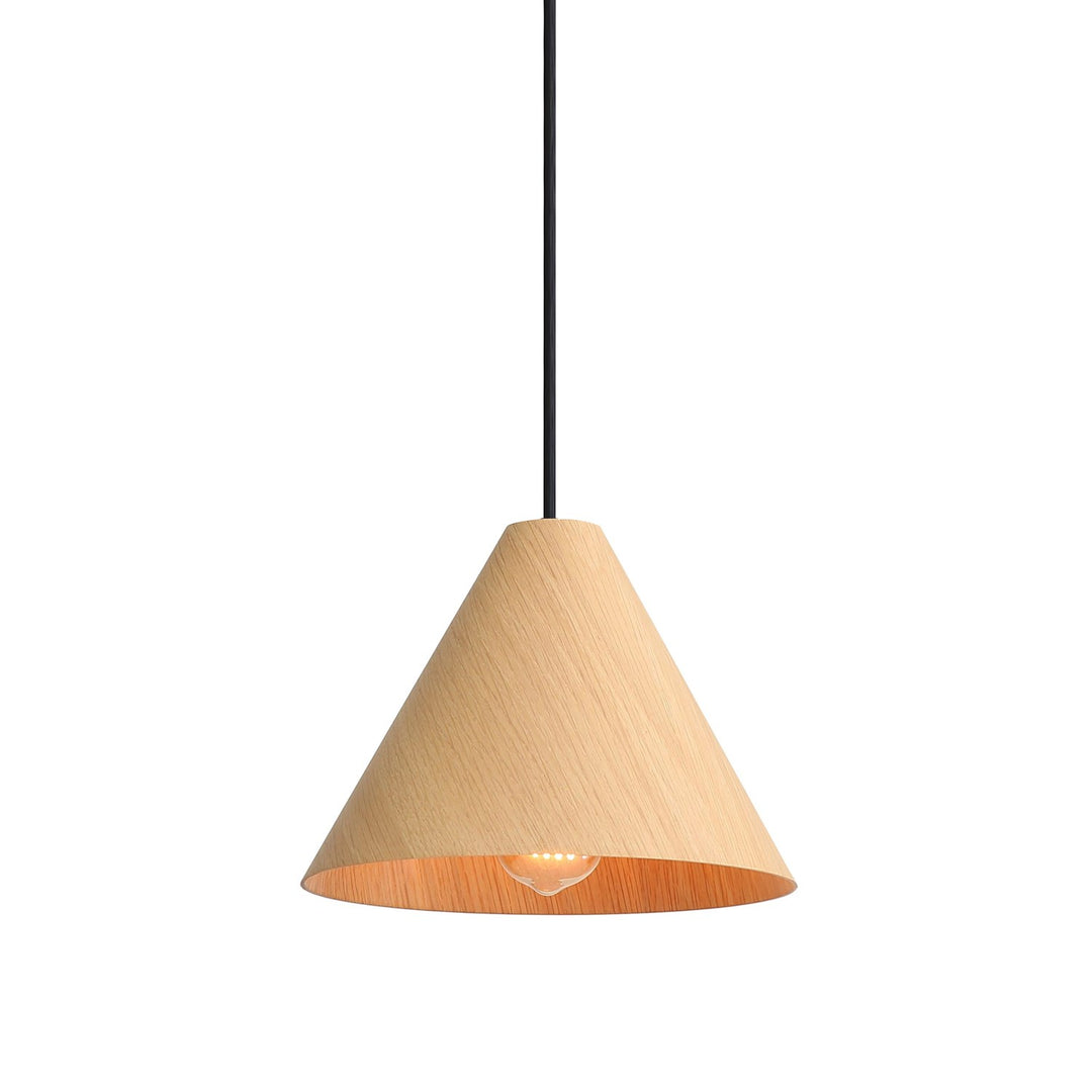 1-Light Mini Pendant In Light Walnut