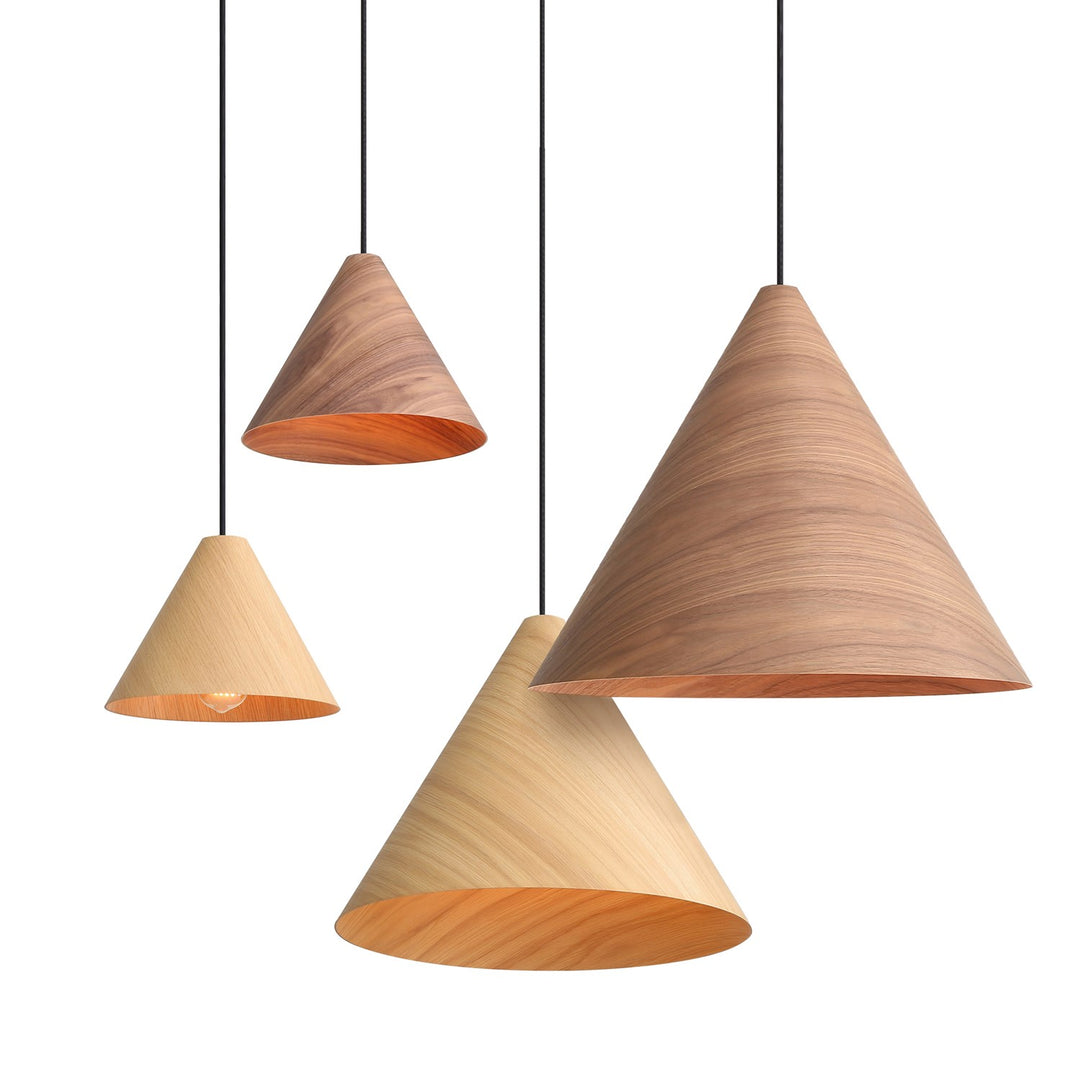 1-Light Pendant In Dark Walnut