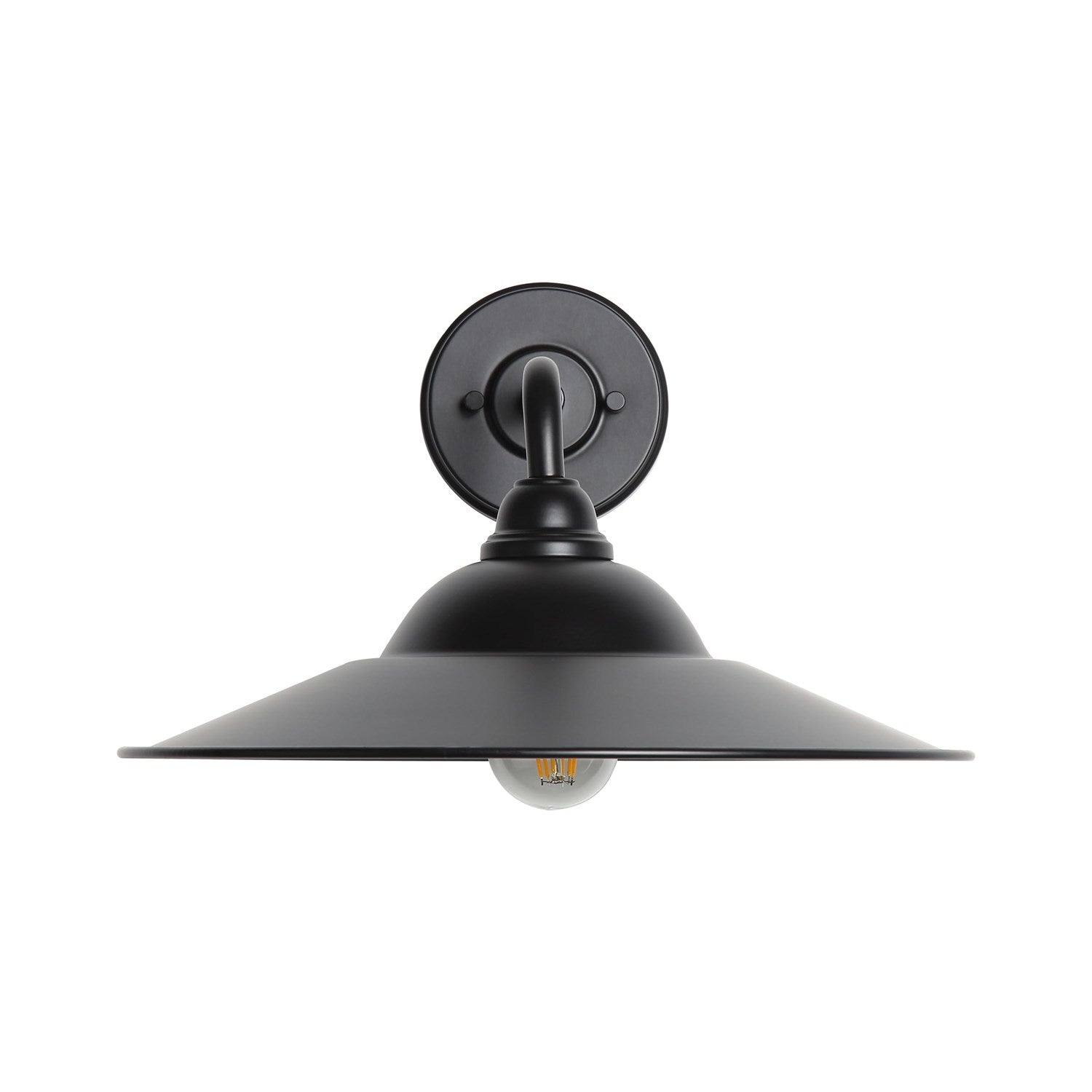 15" Wall Sconce - Outdoor In Matte Black With Matte Black Shade by Golden