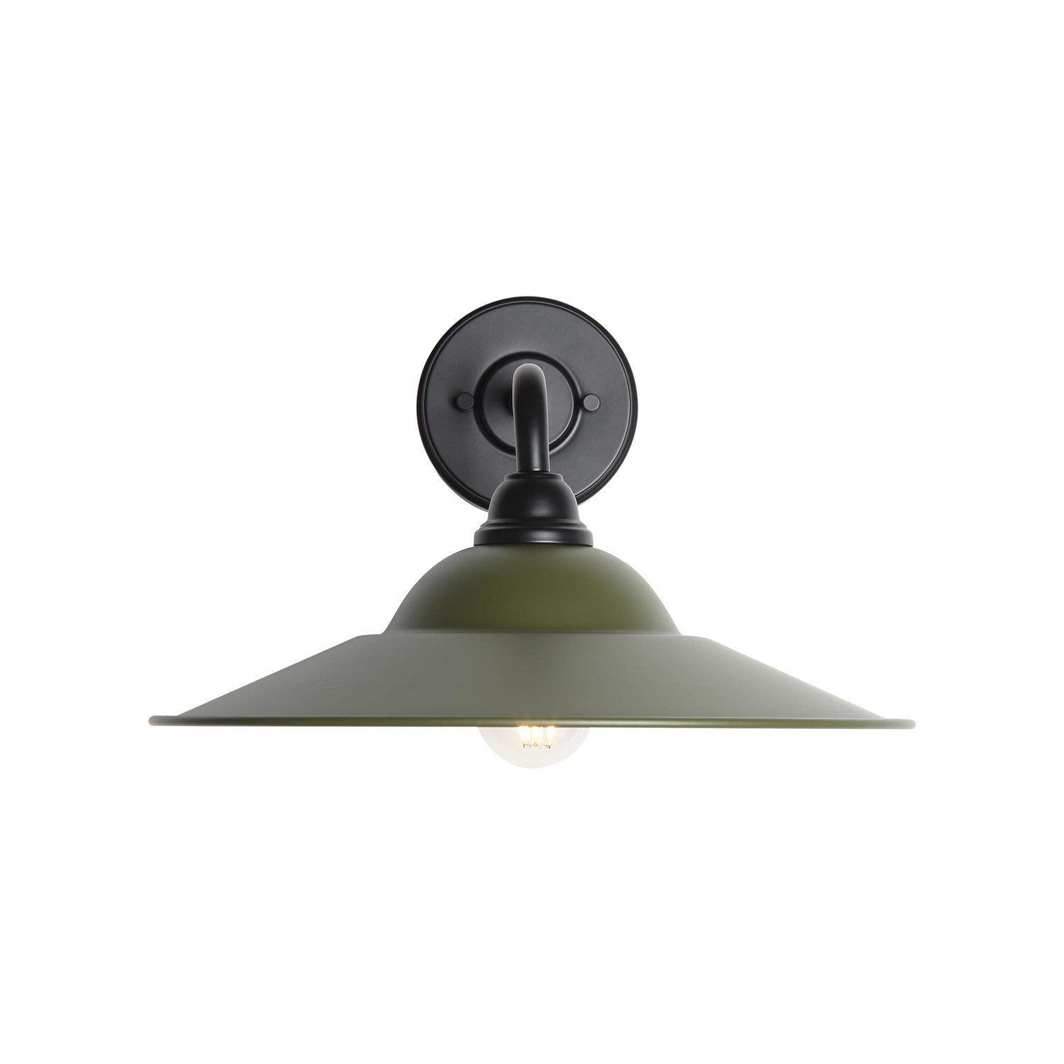 15" Wall Sconce - Outdoor In Matte Black With Matte Pine Shade by Golden