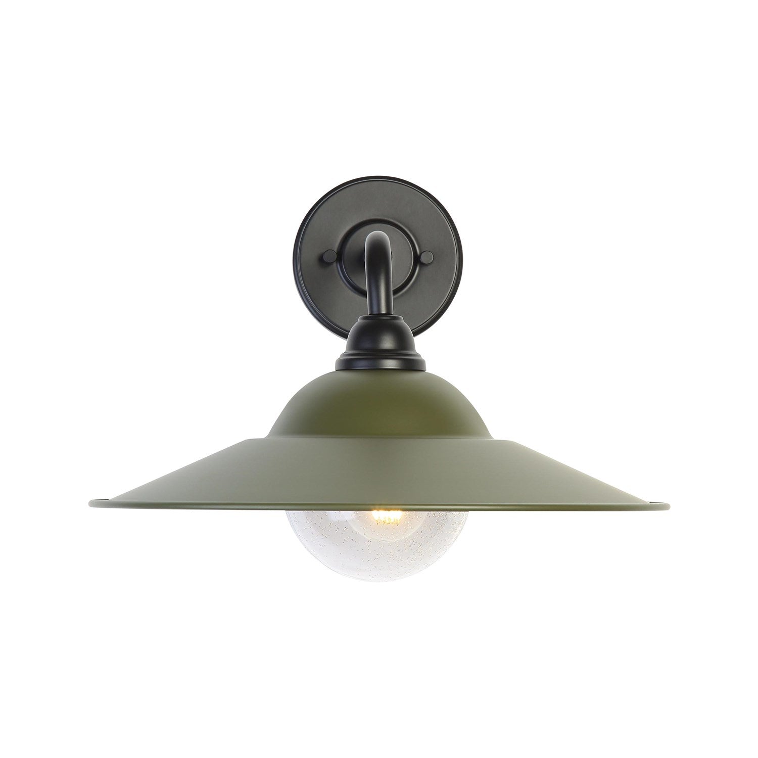 15" Wall Sconce - Outdoor In Matte Black With Matte Pine Shade by Golden