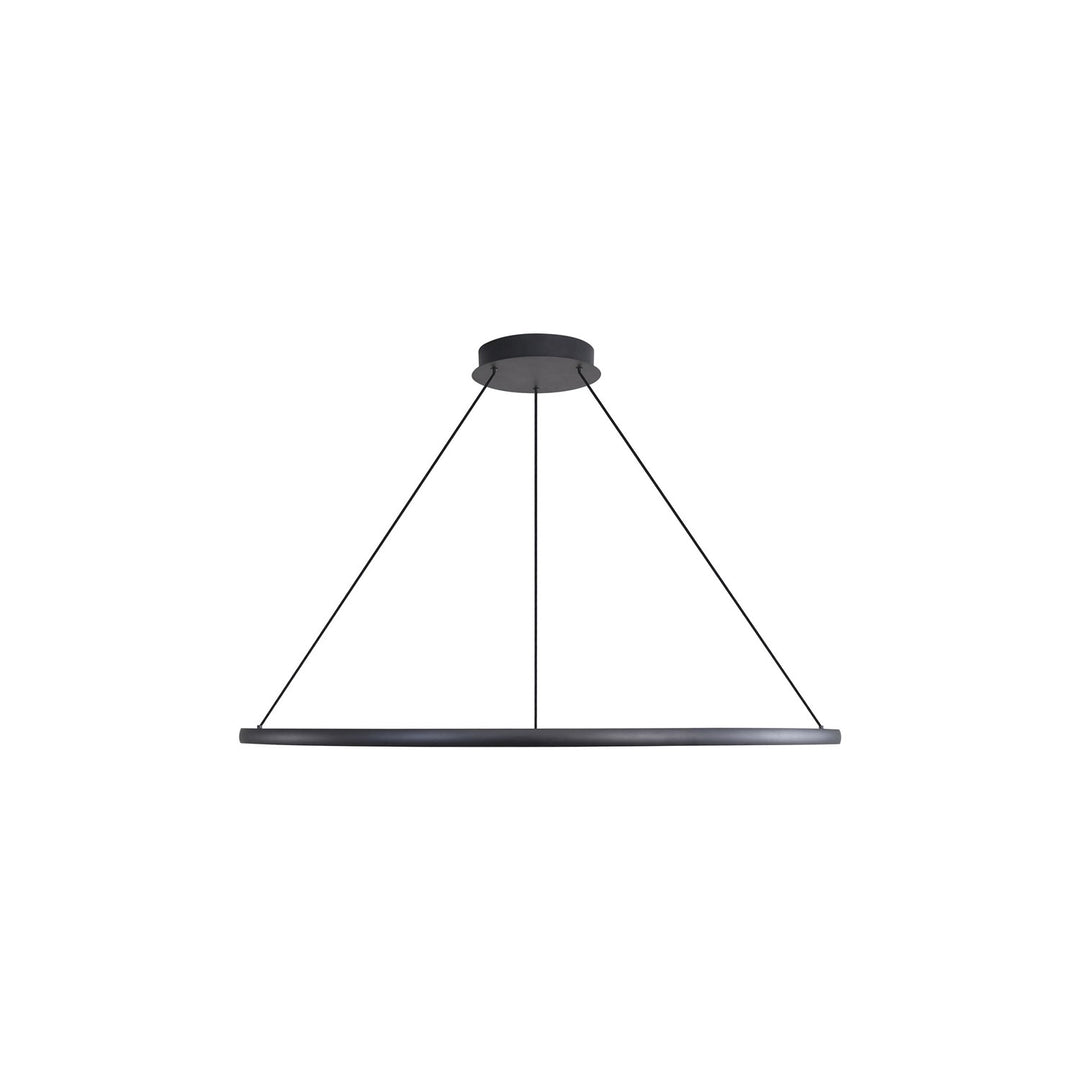 35" Led Ring Chandelier In Sand Black by Golden