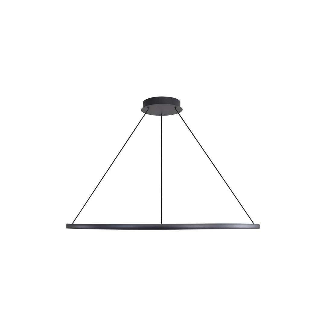 47" Led Ring Chandelier In Sand Black by Golden