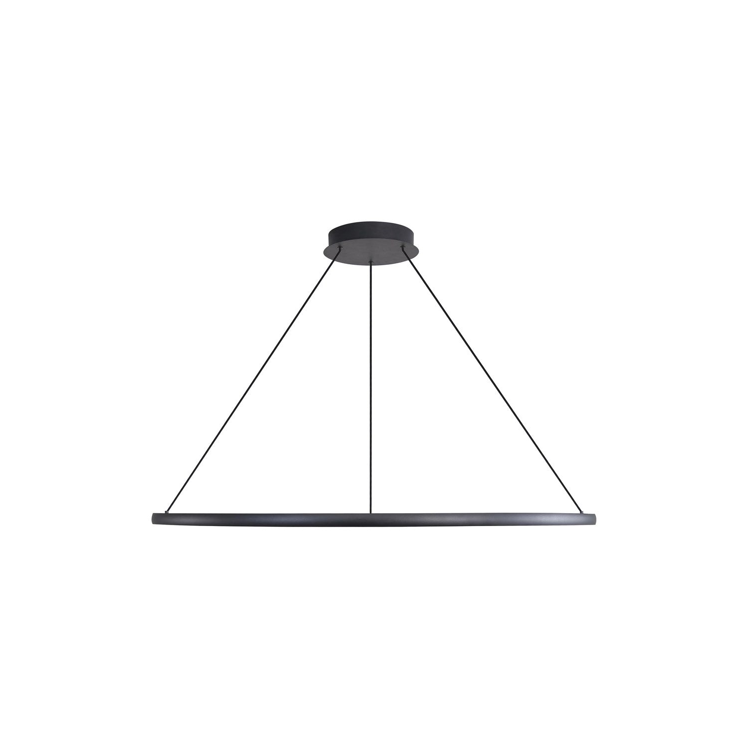 47" Led Ring Chandelier In Sand Black by Golden