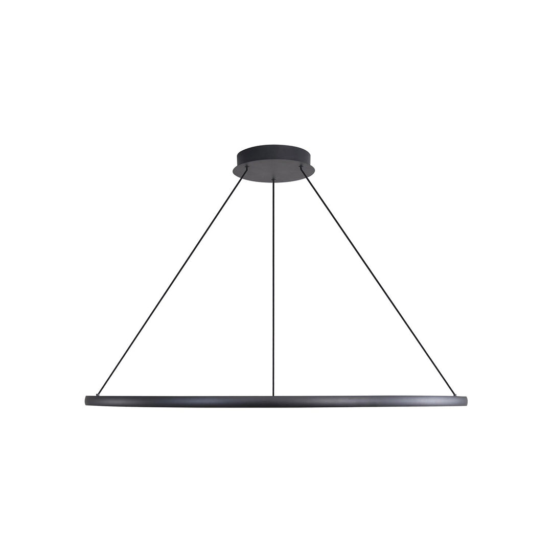 59" Led Ring Chandelier In Sand Black by Golden