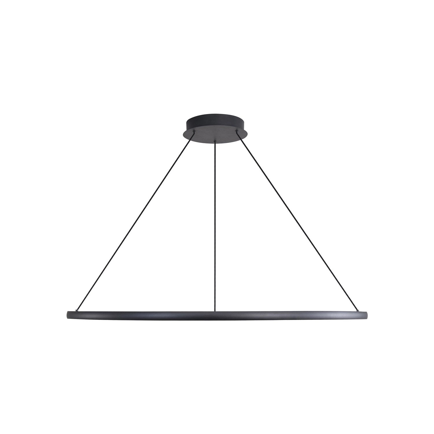 59" Led Ring Chandelier In Sand Black by Golden