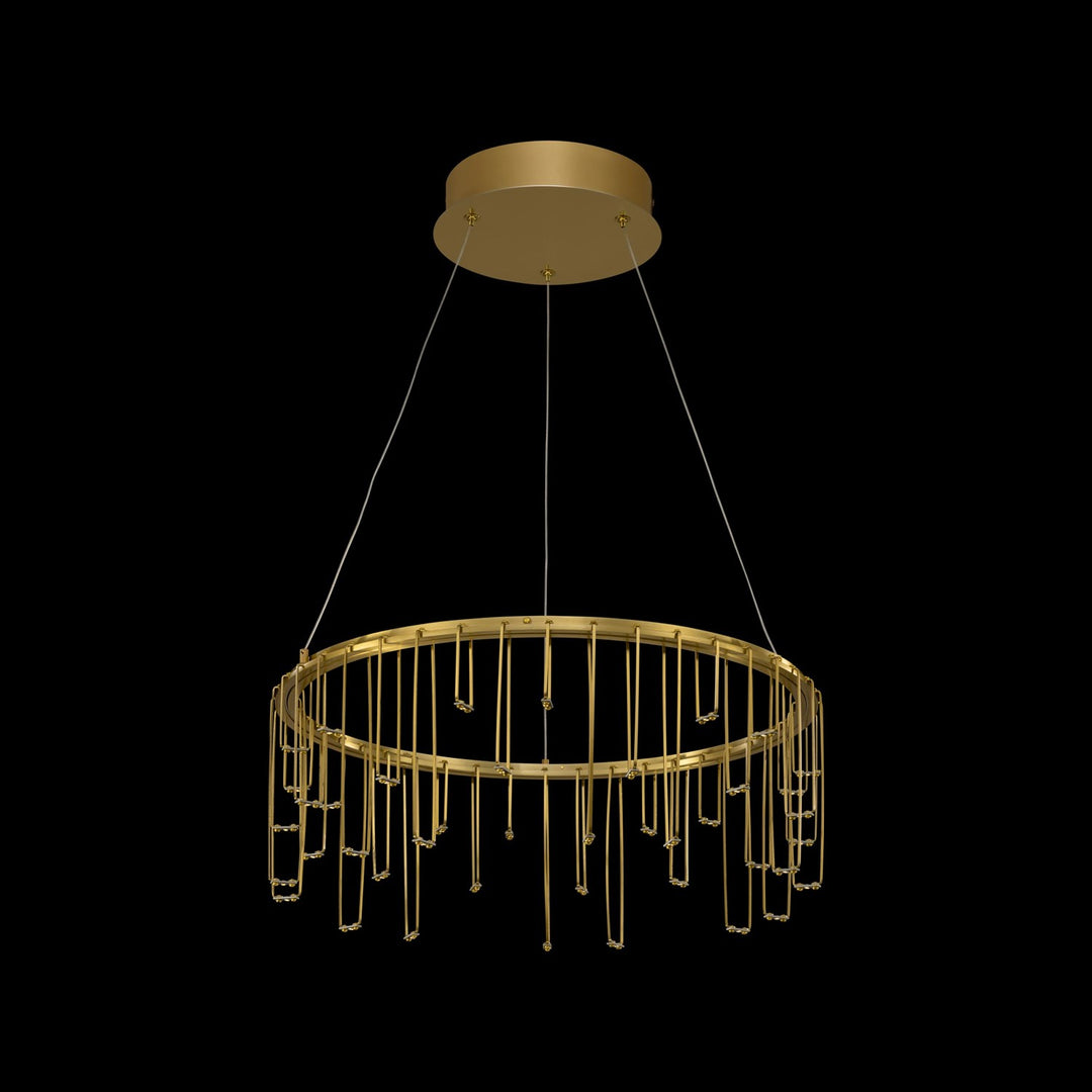18" Led Chandelier In Stainless Steel Gold by Golden
