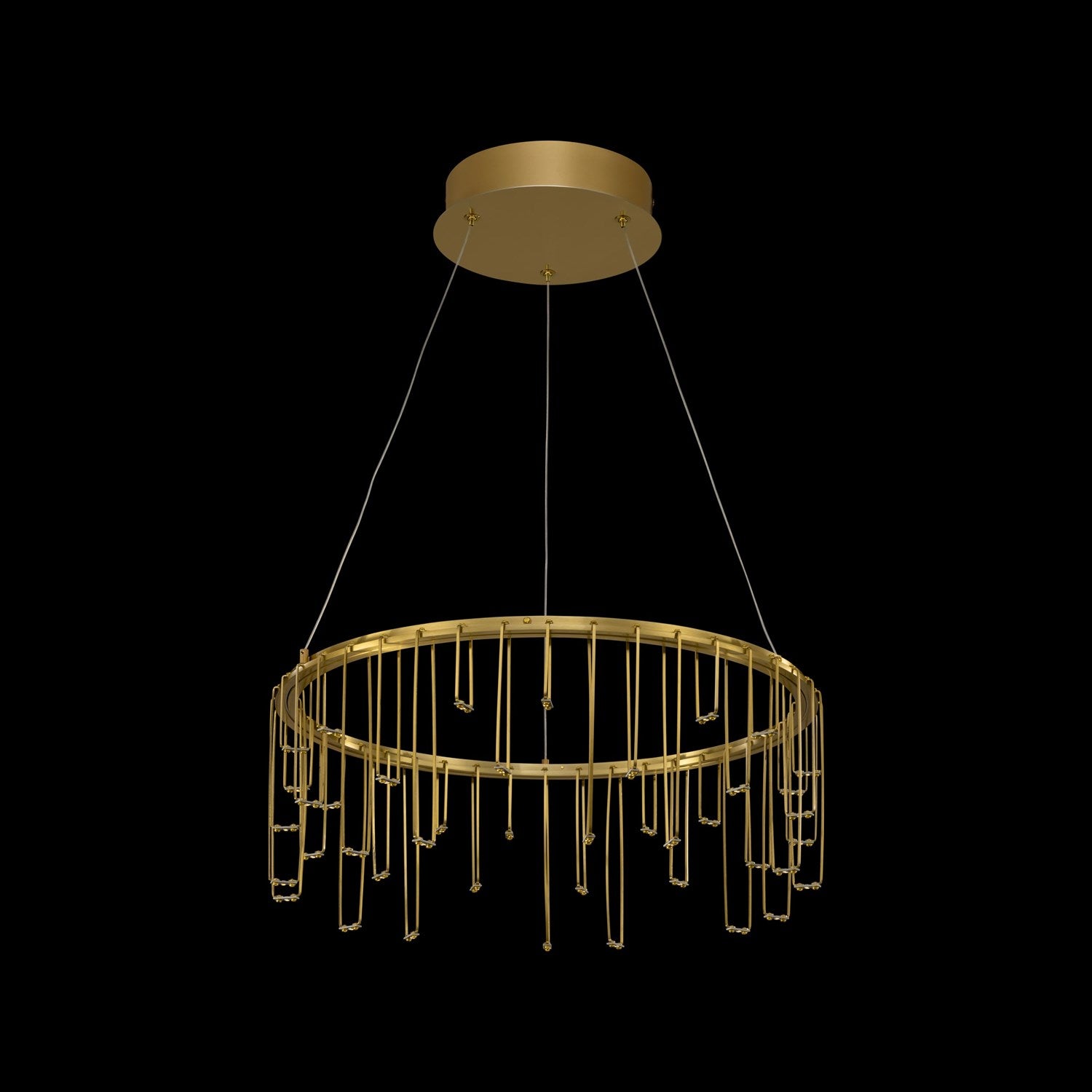18" Led Chandelier In Stainless Steel Gold by Golden
