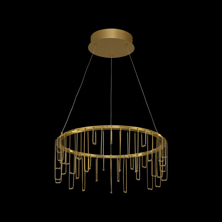 18" Led Chandelier In Stainless Steel Gold by Golden