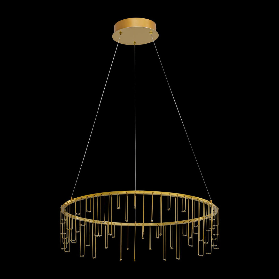 26" Led Chandelier In Stainless Steel Gold by Golden